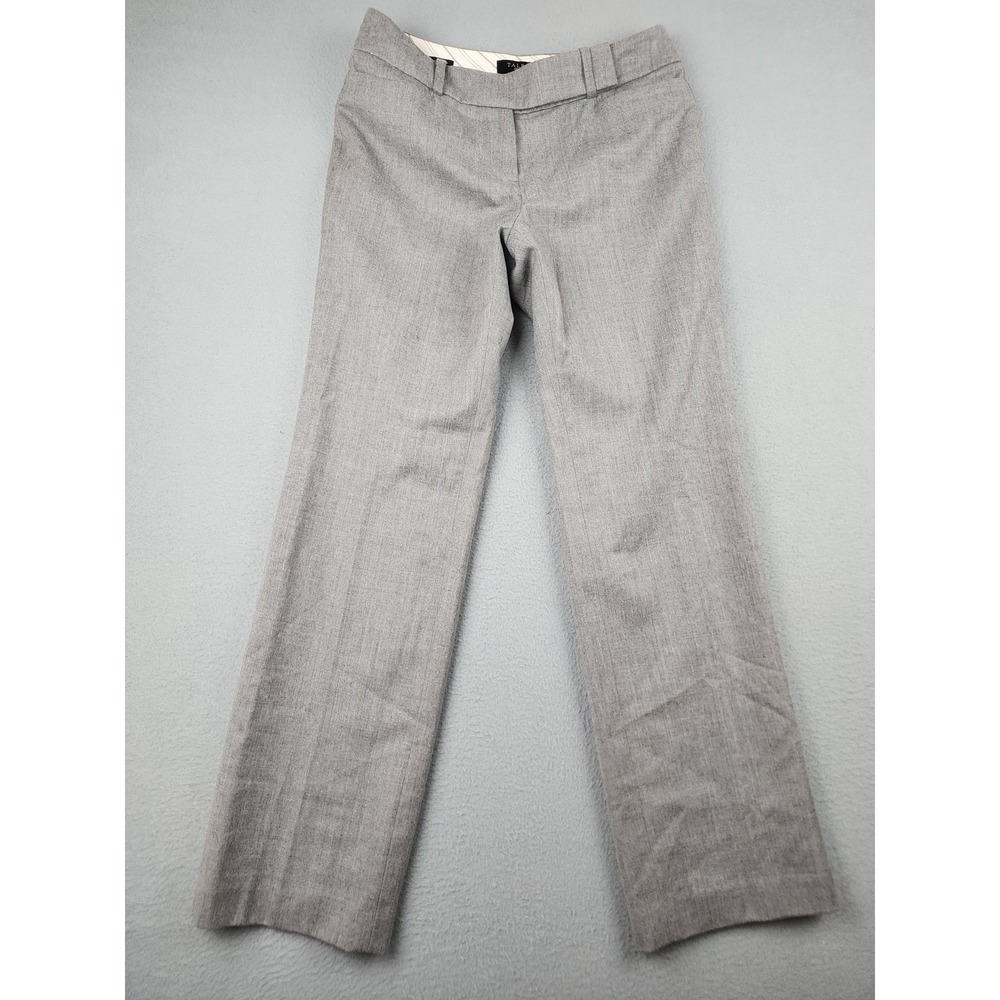 Talbots Dress Pants Womens 2P Gray Wool Signature Straight Lined Work Career